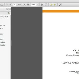 Case CX160C Tier 4 Crawler Excavator Service Repair Manual (47370128A) Case CX160C Tier 4 - PDF Download