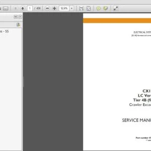 Case CX160D LC Version Tier 4B (final) Crawler Excavator Service Repair Manual - PDF Download