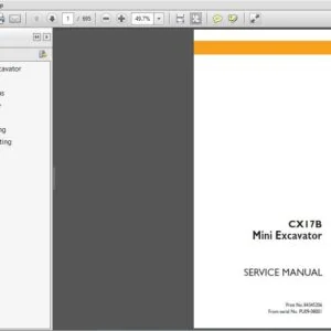 Case CX17B Mini Excavator Service Repair Manual (84345206) Case CX17B Mini - PDF Download