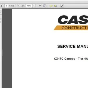 Case CX17C Mini Excavator Service Repair Manual (48127425) Case CX17C - PDF Download
