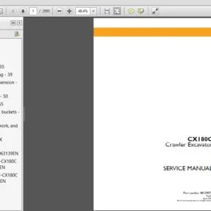 Case CX180C Crawler Excavator Service Repair Manual (48139070) Case CX180C - PDF Download