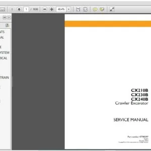 Case CX210B CX230B CX240B Crawler Excavator Service Repair Manual (47780297) Case CX210B CX230B - PDF Download