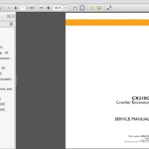 Case CX210C Crawler Excavator Service Manual (48063128) Case CX210C - PDF Download