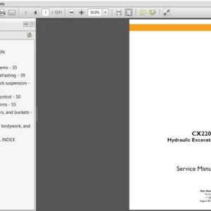 Case CX220C Hydraulic Excavator Service Repair Manual (71114551) Case CX220C Hydraulic - PDF Download