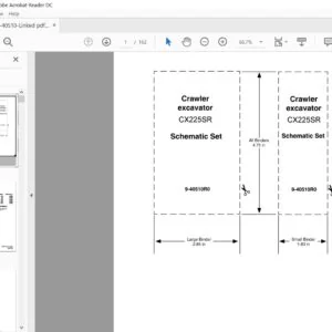 Case CX225SR Crawler Excavator-Schematic Set Service Manual (9-40510R0) - PDF Download