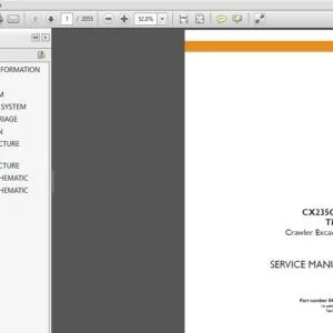 Case CX235C SR Tier 4 Crawler Excavator Service Repair Manual (84577150) Case CX235C SR Tier 4 - PDF Download