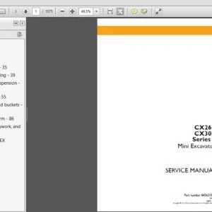 Case CX26B CX30B Series 2 Mini Excavator Service Repair Manual (84563194B) Case CX26B CX30B - PDF Download