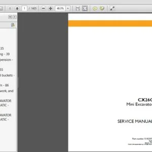 Case CX26C Mini Excavator Service Repair Manual (51422576) Case CX26C - PDF Download