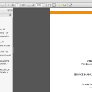 Case CX26C Mini Excavator Service Repair Manual (51422585) Case CX26C Mini - PDF Download