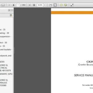 Case CX290D Crawler Excavator Service Repair Manual (48155067) Case CX290D - PDF Download