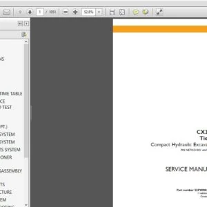 Case CX31B Tier 3 Compact Hydraulic Excavator Service Repair Manual (S5PW0040E01) Case CX31B Tier 3 - PDF Download