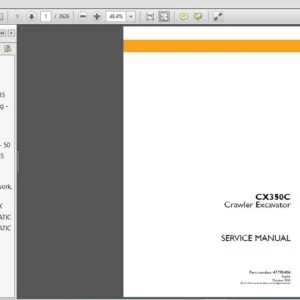 Case CX350C Crawler Excavator Service Repair Manual (47795406) Case CX350C - PDF Download
