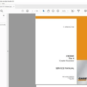 Case CX350C Tier 4 Crawler Excavator Service Repair Manual Case CX350C - PDF Download