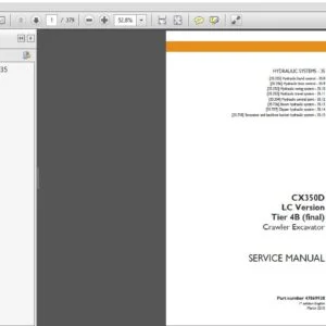 Case CX350D LC Version Tier 4B (final) Crawler Excavator Service Manual Case CX350D - PDF Download