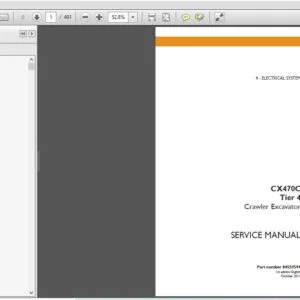 Case CX470C Tier 4 Crawler Excavator Service Repair Manual Case CX470C - PDF Download