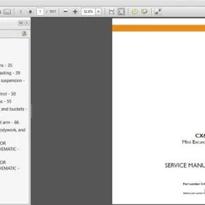 Case CX60C Mini Excavator Service Repair Manual (51452136) Case CX60C Mini - PDF Download