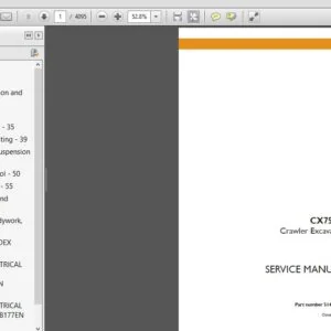 Case CX750D Crawler Excavator Service Repair Manual (51408165) Case CX750D - PDF Download
