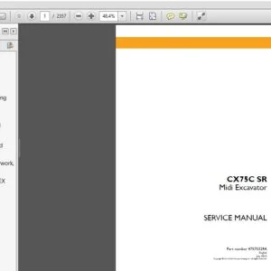 Case CX75C SR Midi Excavator Service Repair Manual (4757329A) Case CX75C SR - PDF Download