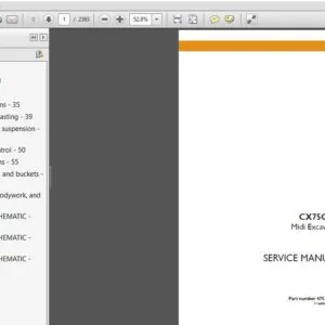 Case CX75C SR Midi Excavator Service Repair Manual (4757334) Case CX75C SR - PDF Download