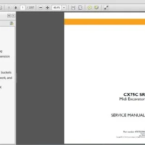 Case CX75C SR Midi Excavator Service Repair Manual (47575329A) Case CX75C - PDF Download
