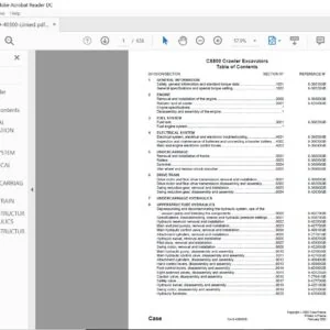 Case CX800 Crawler Excavators Service Repair Manual (9-40300) - PDF Download