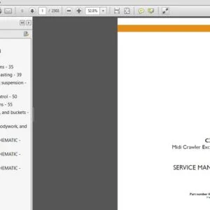 Case CX80C Midi Crawler Excavator Service Repair Manual (47575340A) Case CX80C Midi - PDF DOWNLOAD