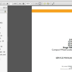 Case Compact Wheel Loader 21F 121F 221F 321F Stage IIIB Service Manual 47768535C - PDF DOWNLOAD
