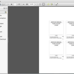 Case Crawler Excavator CX240 Service Manual 7-29051R0 - PDF DOWNLOAD