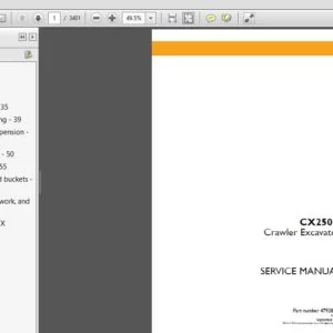Case Crawler Excavator CX250D Service Manual 47928442 - PDF DOWNLOAD