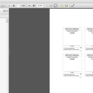 Case Crawler Excavator CX290 Service Manual 9-53581 - PDF DOWNLOAD