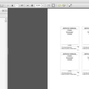 Case Crawler Excavator CX300 Service Manual 9-53592 - PDF DOWNLOAD
