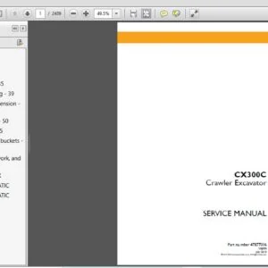 Case Crawler Excavator CX300C Service Manual 47877016 - PDF DOWNLOAD