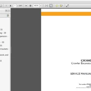 Case Crawler Excavator CX300D Service Manual 47928490 - PDF DOWNLOAD