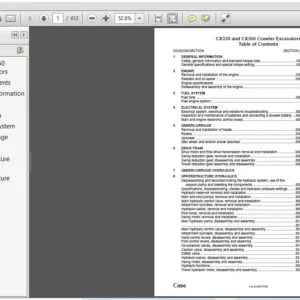Case Crawler Excavator CX330 CX350 Service Manual 9-42890 - PDF DOWNLOAD