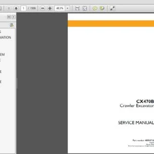 Case Crawler Excavator CX470B Service Manual - PDF DOWNLOAD