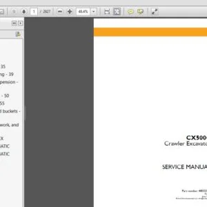 Case Crawler Excavator CX500C Service Manual 48032547 - PDF DOWNLOAD