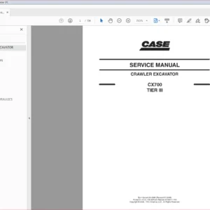 Case Crawler Excavator CX700 Tier 3 Service Manual 87364111NA - PDF DOWNLOAD