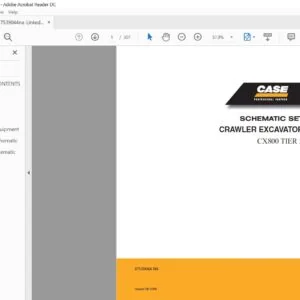 Case Crawler Excavator CX800 Tier 3 Schematic Set 87539044NA - PDF DOWNLOAD