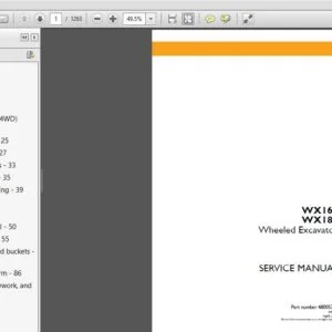 Case Crawler Excavator WX168 WX188 Service Manual 48005370 - PDF DOWNLOAD