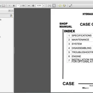 Case CX25 Hydraulic Excavator Workshop Manual 6-49200 PDF