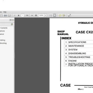 Case Cx25 Hydraulic Excavator Service Repair Manual (6-49200) Case Cx25 - PDF Download