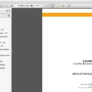 Case CX350C Crawler Excavator Service Workshop Repair Manual (47795406) Case CX350C PDF Download