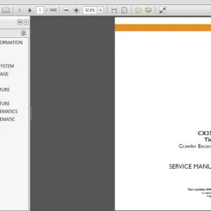 Case Cx350C Tier 4 Crawler Excavator Service Repair Manual (84402832) Case Cx350C Tier 4 - PDF Download
