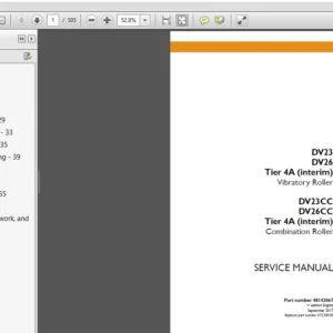 Case DV23 DV26 Vibratory Roller & DV23CC DV26CC Combination Roller Tier 4A (interim) Service Manual - PDF