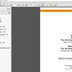 Case DV36 DV45 Vibratory Roller & DV45CC Combination Roller Tier 4A(interim) Service Manual - PDF Downlaod
