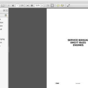Case Engine Isuzu 6WG1T Service Manual 9-54850NA - PDF DOWNLOAD