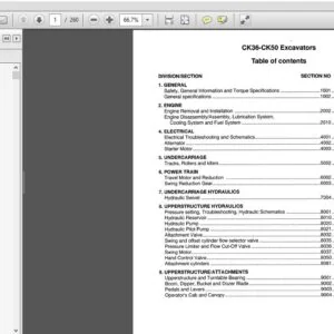 Case Excavator CK36-CK50 Service Manual 7-56381 - PDF DOWNLOAD