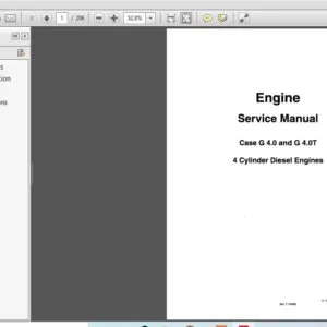 Case G4.0 & G4.0T 4 cylinder Diesel Engine Service Manual 7-15480 - PDF DOWNLOAD