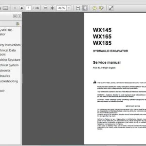 Case Hydraulic Exacvator WX145 WX165 WX185 Service Manual 9-91221 - PDF DOWNLOAD