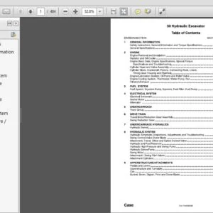 Case Hydraulic Excavator 50 Service Manual 7-21100 - PDF DOWNLOAD